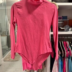 Pink Long Sleeve Turtleneck Bodysuit